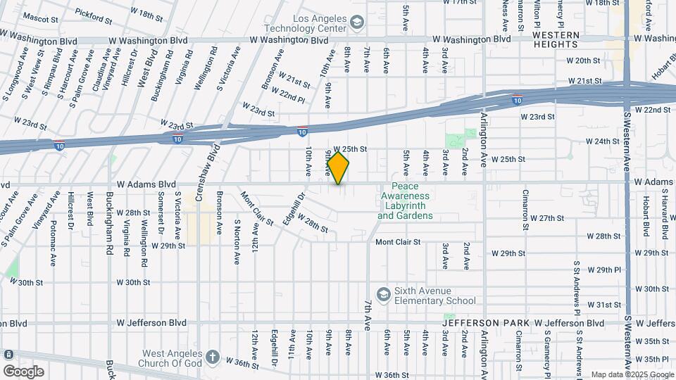 3812 W Adams Blvd Mapa y Detalles de la Ubicación