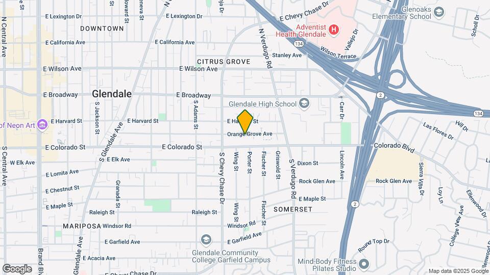 1244 Orange Grove Ave Map and Location Details