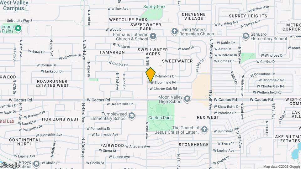 3843 W Bloomfield Rd Map and Location Details