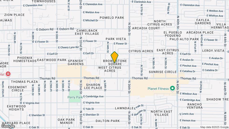 3435 E Lance Ln Mapa y Detalles de la Ubicación