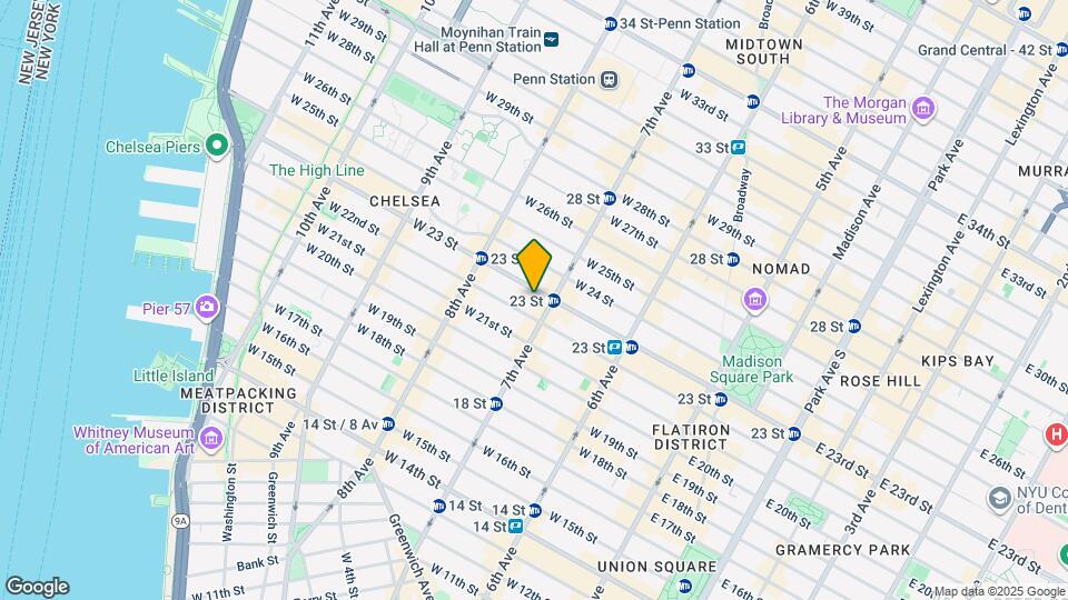 208 West 23rd Street Map and Location Details