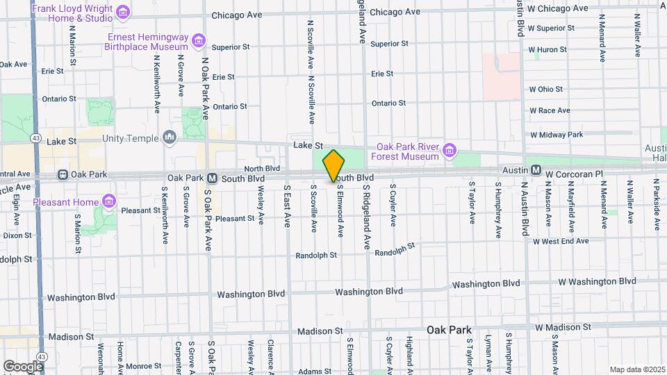 109 S Elmwood Ave Map and Location Details