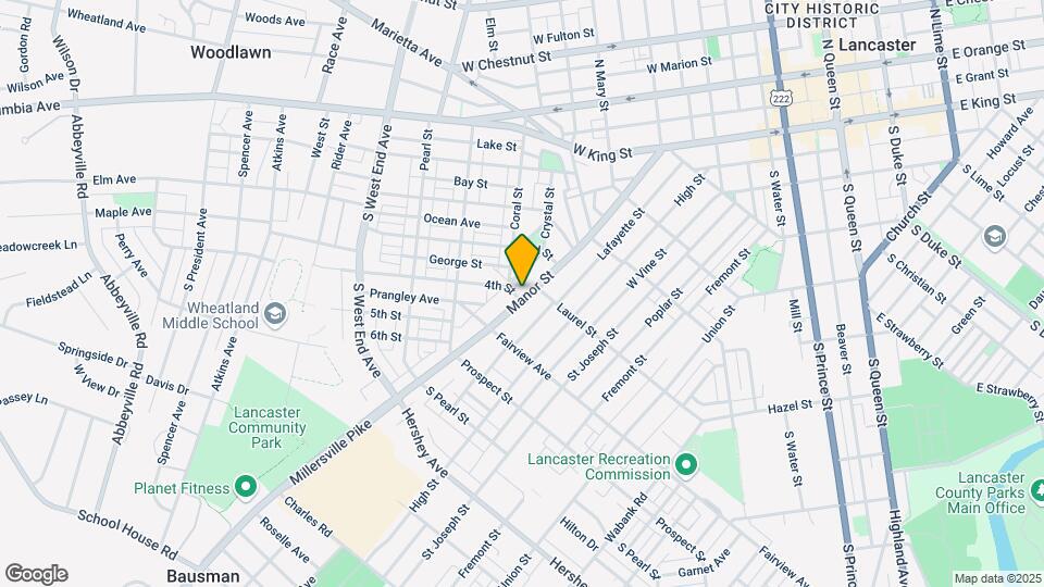 723-723 Manor St Map and Location Details