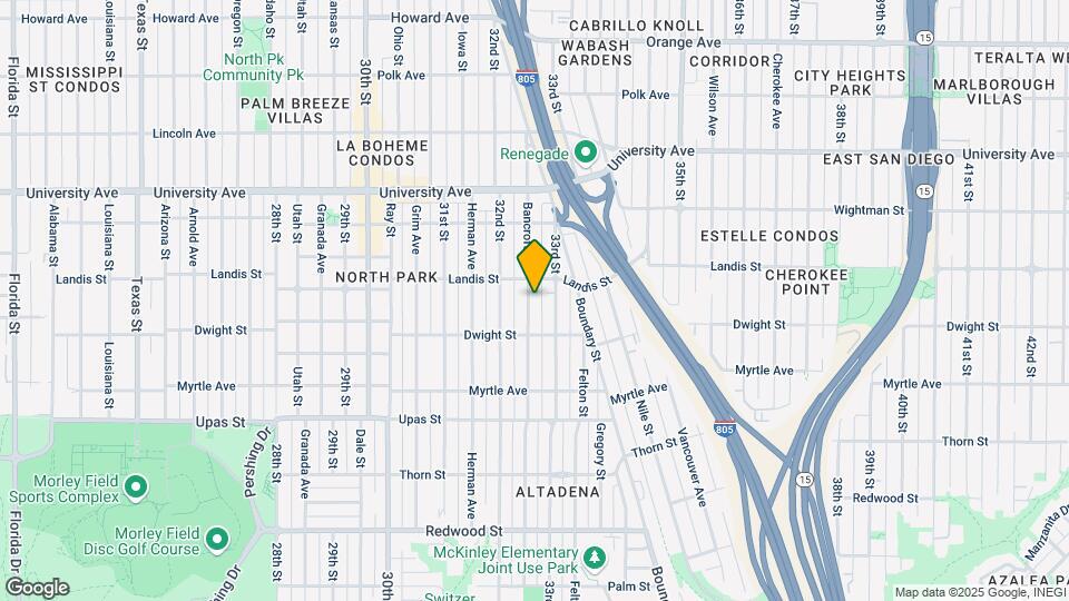 3659 Bancroft St Mapa y Detalles de la Ubicación