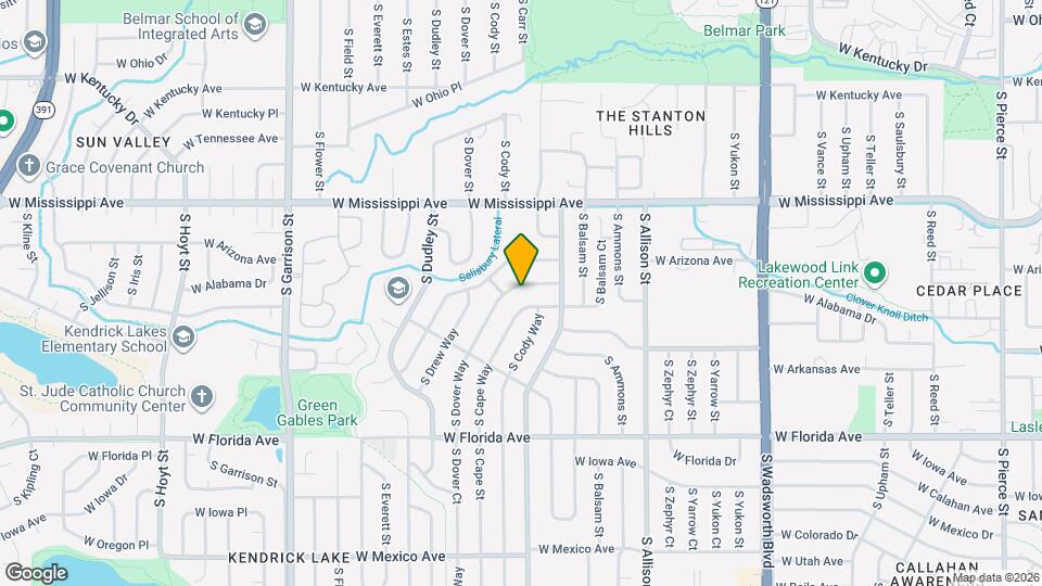 1256 S Dover Way Map and Location Details
