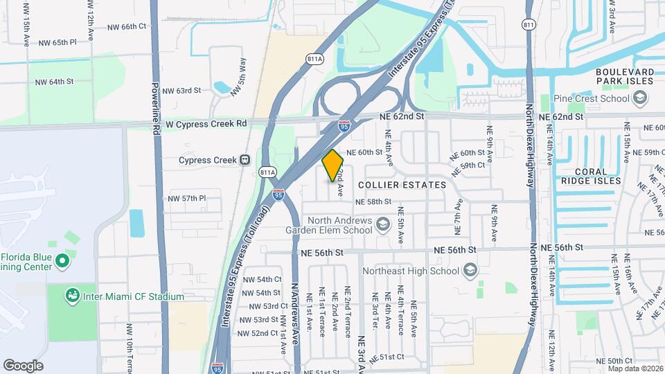 5840 NE 1st Terrace Map and Location Details