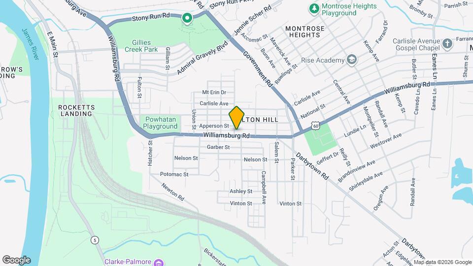 1400 Williamsburg Rd Map and Location Details