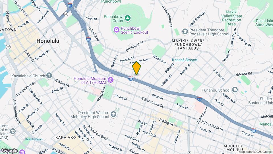 1080 Lunalilo St Mapa y Detalles de la Ubicación