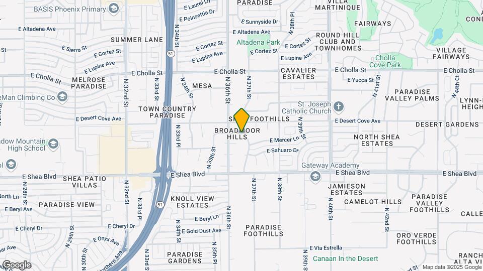 10832 N 37th St Mapa y Detalles de la Ubicación