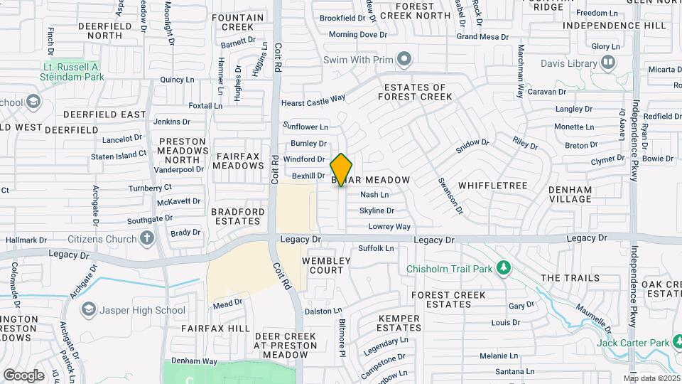 7201 Ridgemoor Ln Map and Location Details