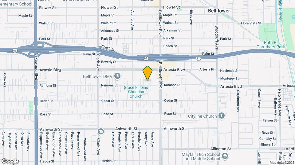 9709 Ramona St Map and Location Details