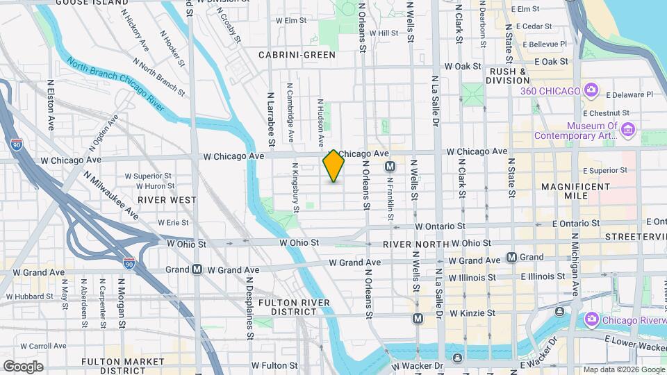 415 W Erie St Map and Location Details