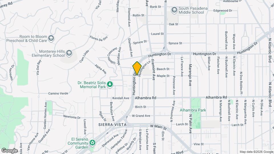 1171 Huntington Dr Mapa y Detalles de la Ubicación