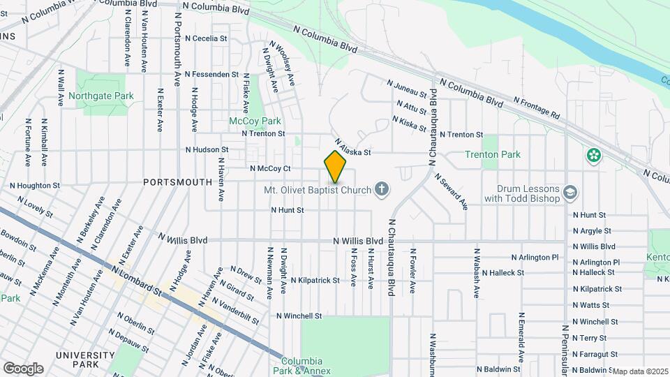 8807 N Wayland Ave Map and Location Details