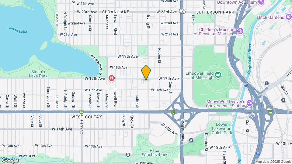 1643 Irving St Map and Location Details