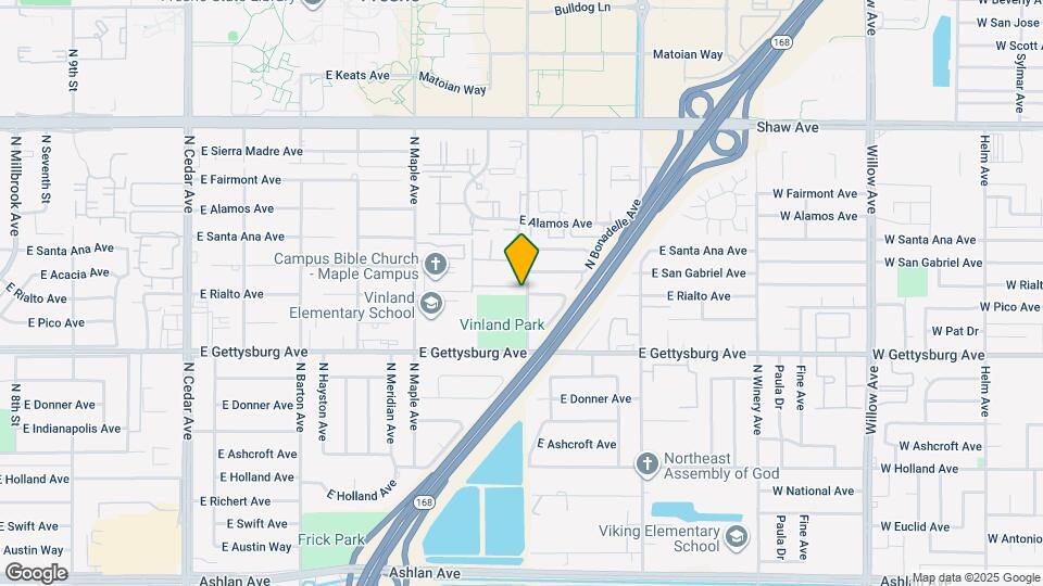 4747 N Woodrow Ave Map and Location Details
