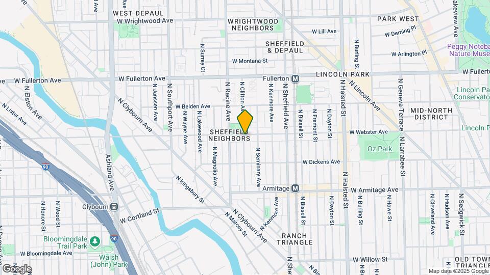 1125 W Webster Ave Map and Location Details