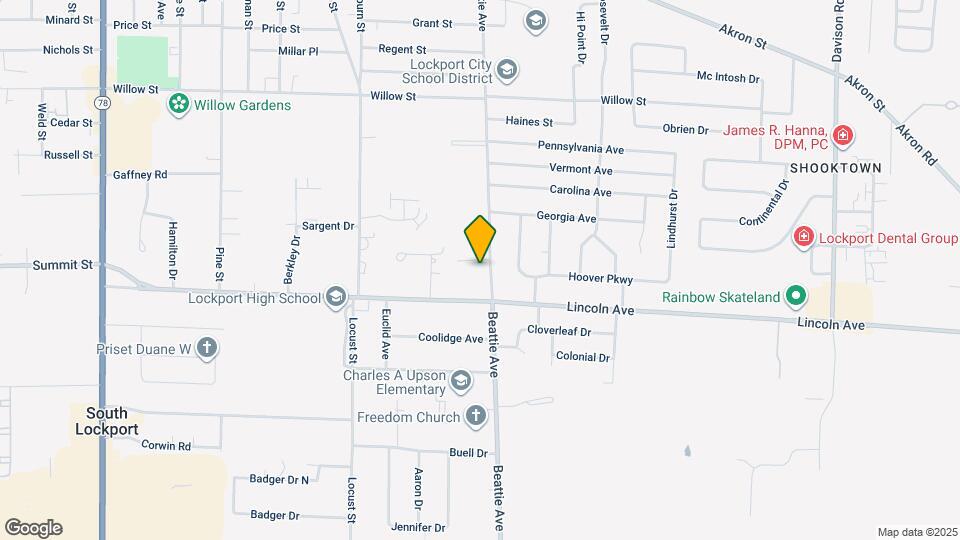 313 Beattie Ave Map and Location Details