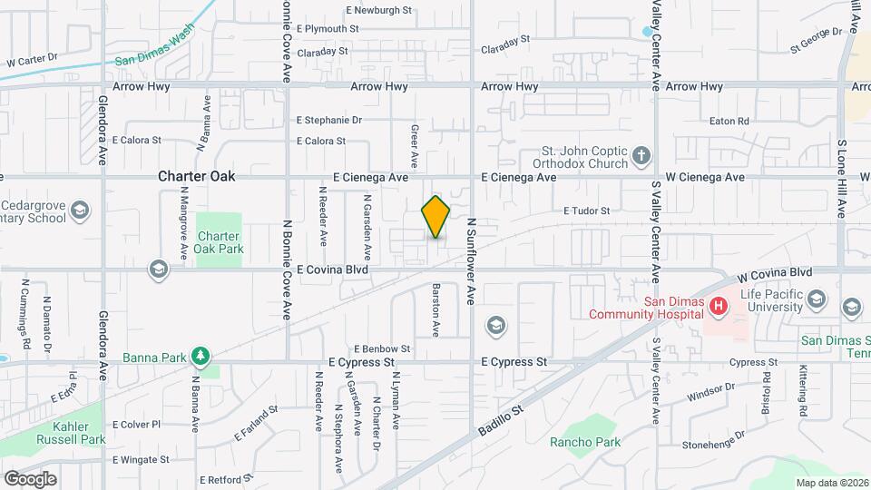 1163 N Barston Ave Map and Location Details