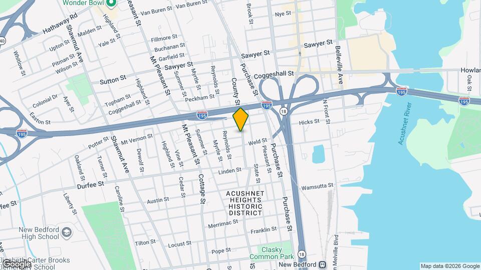 917 County St, Unit 2 Map and Location Details