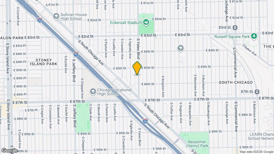 8532 S Yates Blvd Map and Location Details
