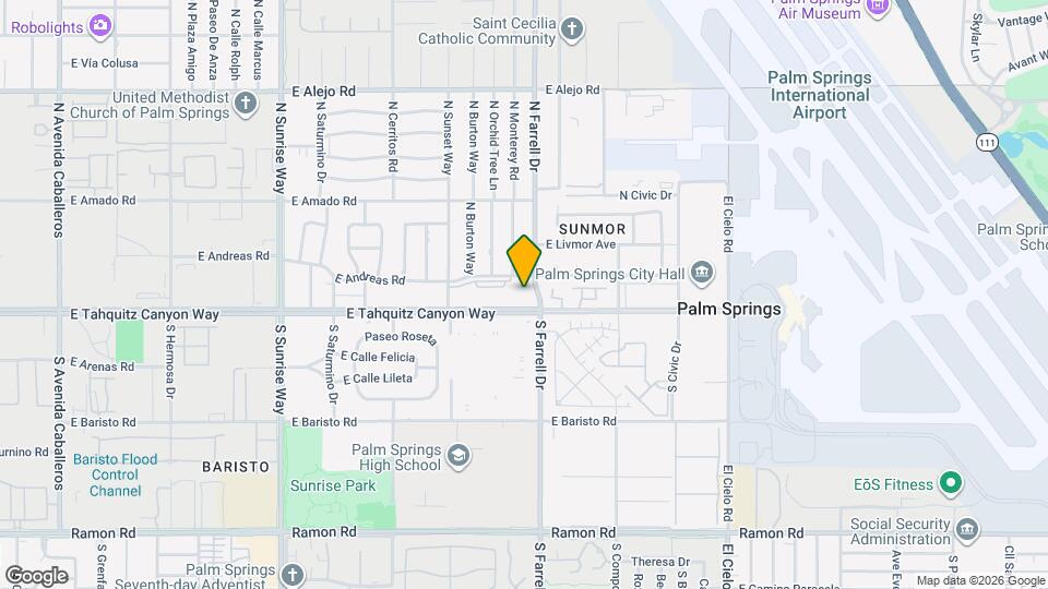 2580 E Tahquitz Canyon Way Map and Location Details