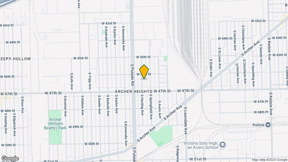 4623 S Harding Ave Map and Location Details