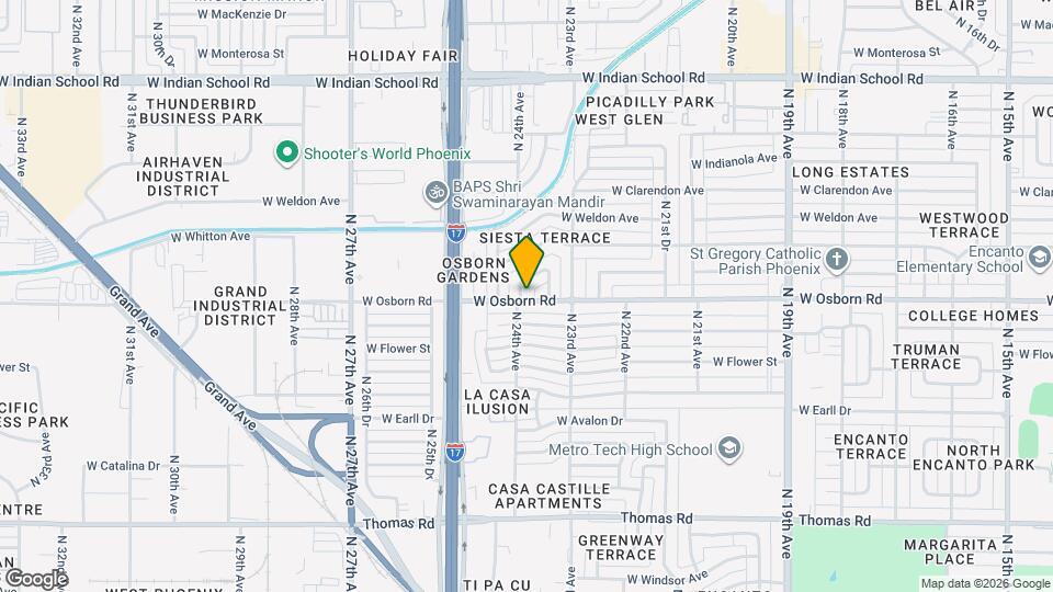 2340 W Osborn Rd Map and Location Details