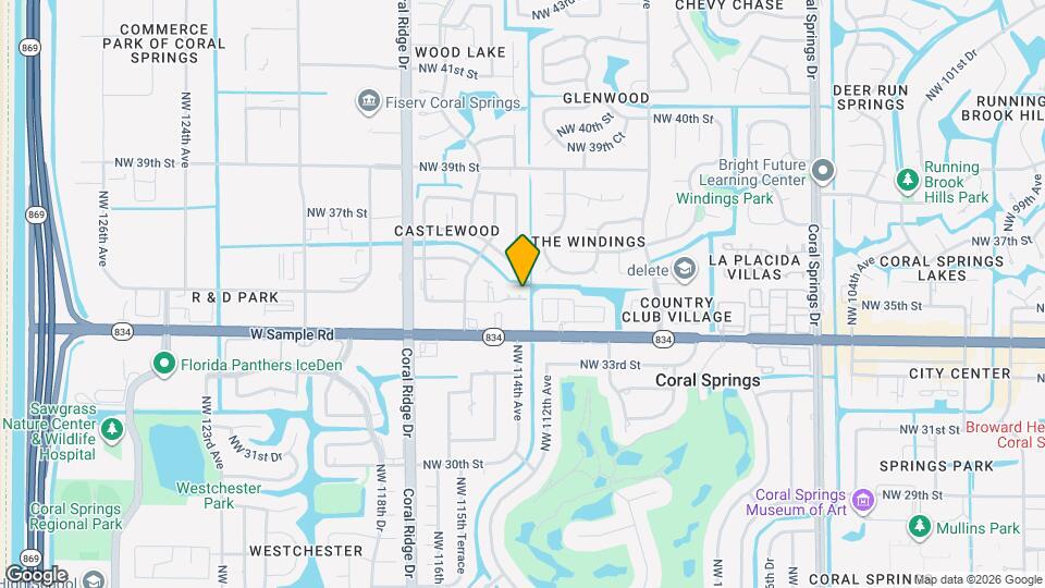 11405 NW 35th St Map and Location Details