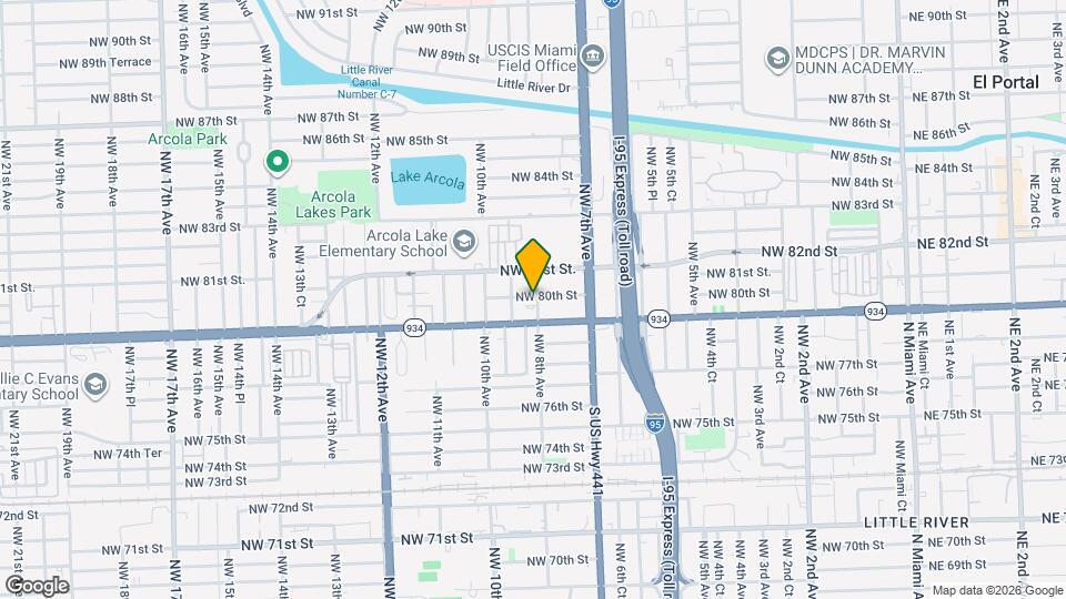 7990 NW 8th Ave Map and Location Details