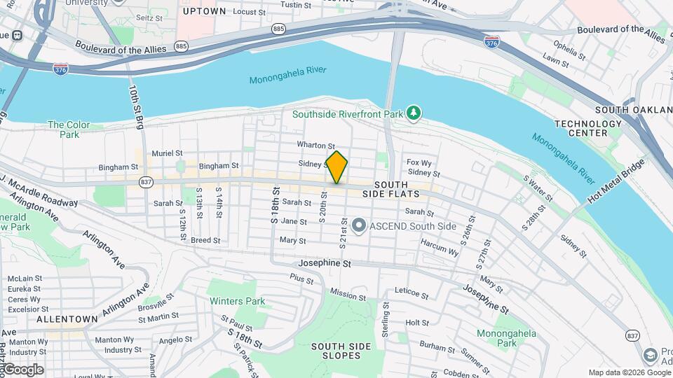 2016 E Carson St Map and Location Details