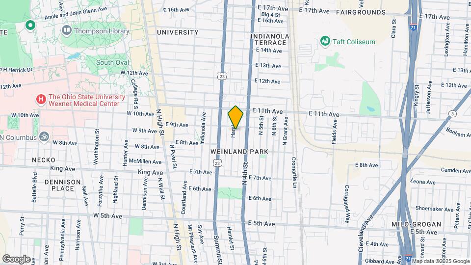 1462 Hamlet St Map and Location Details