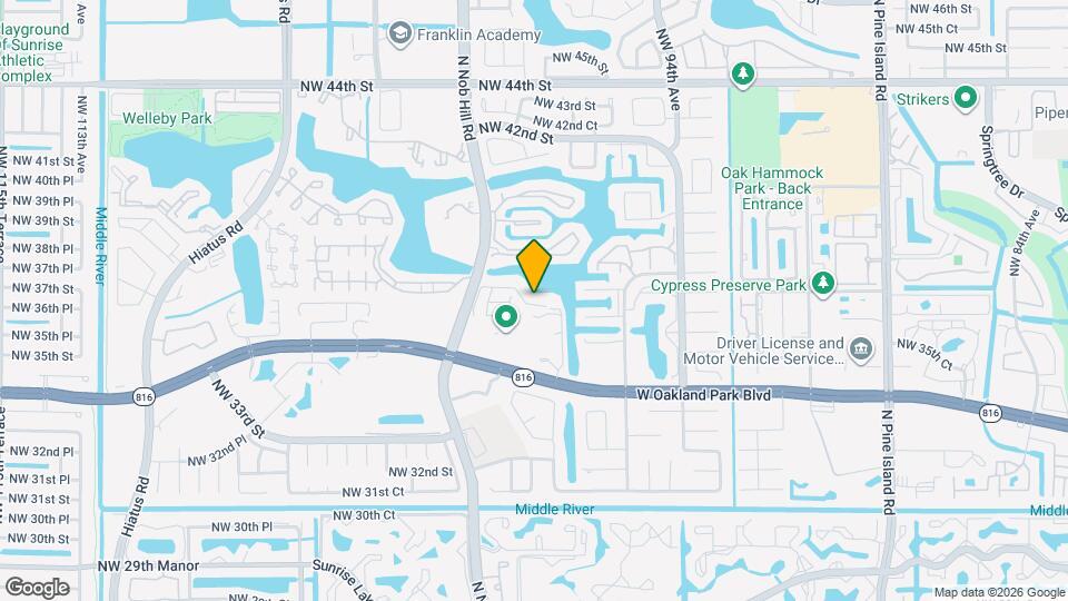 9741 NW 37th St Map and Location Details