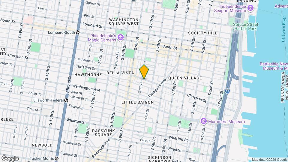 740 Christian St Mapa y Detalles de la Ubicación