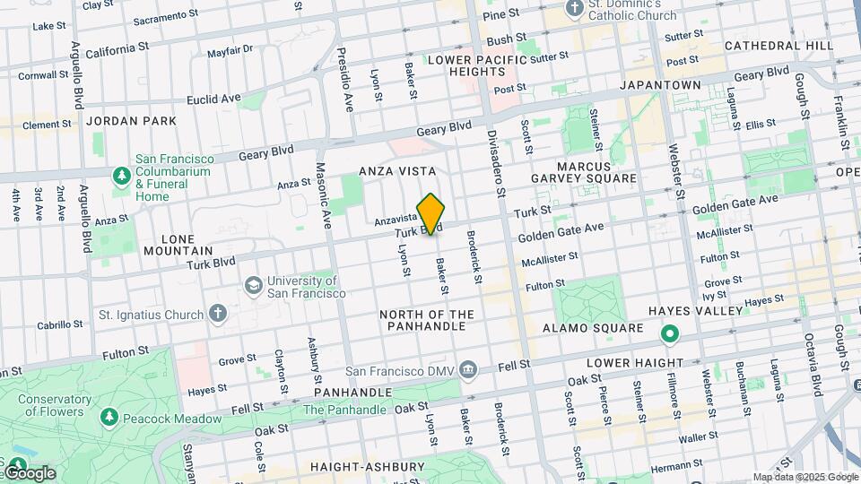 821-823 Baker St Mapa y Detalles de la Ubicación