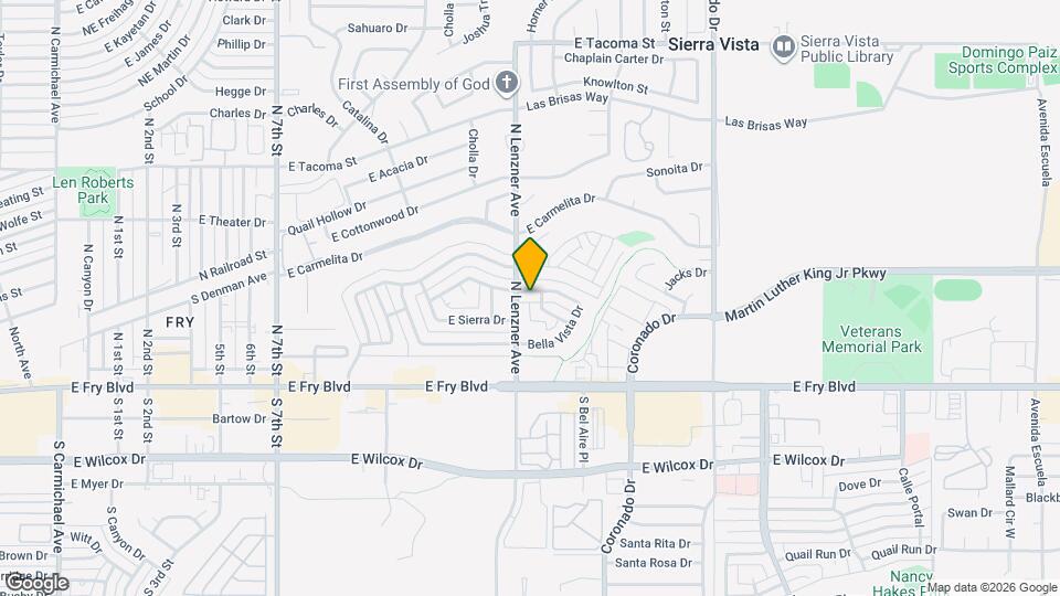 1516 Cushman Dr Map and Location Details