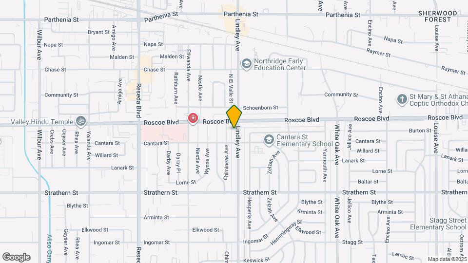 8227 Lindley Ave Map and Location Details