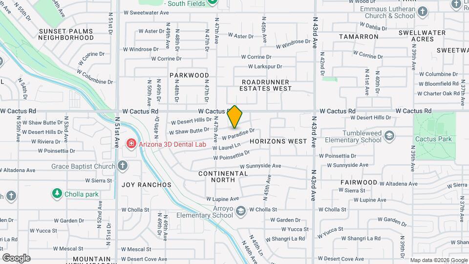 4602 W Paradise Dr Mapa y Detalles de la Ubicación