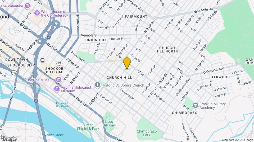 603 N 26th St Map and Location Details