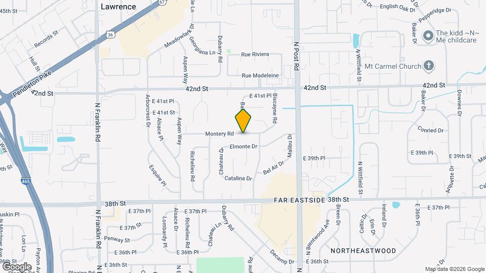 8709 Montery Rd Map and Location Details