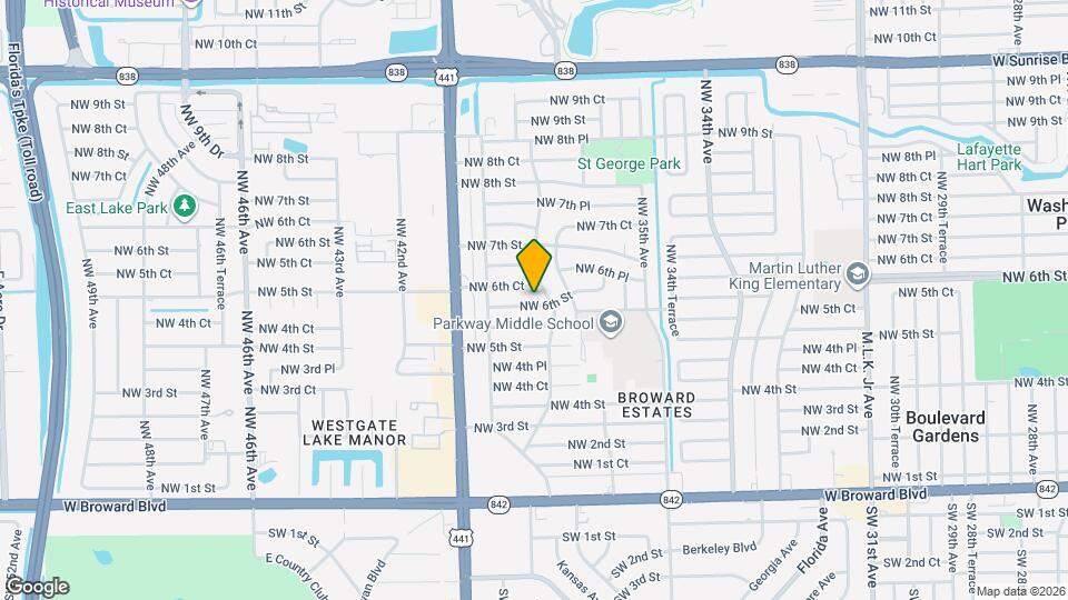 3811 NW 6th St Map and Location Details