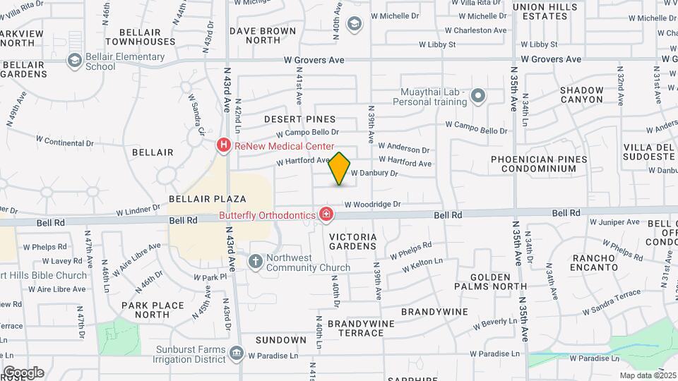 3945 W Meadow Dr Mapa y Detalles de la Ubicación