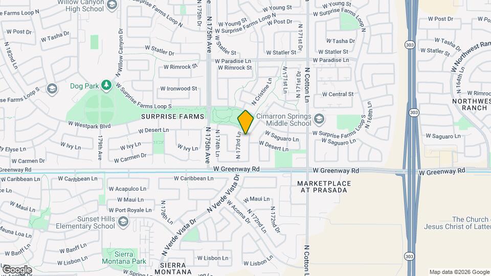 15608 N 172nd Ln Mapa y Detalles de la Ubicación