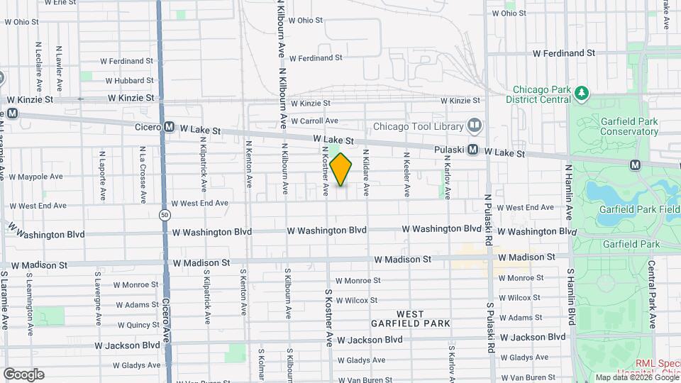 208 N Kolin Ave Map and Location Details