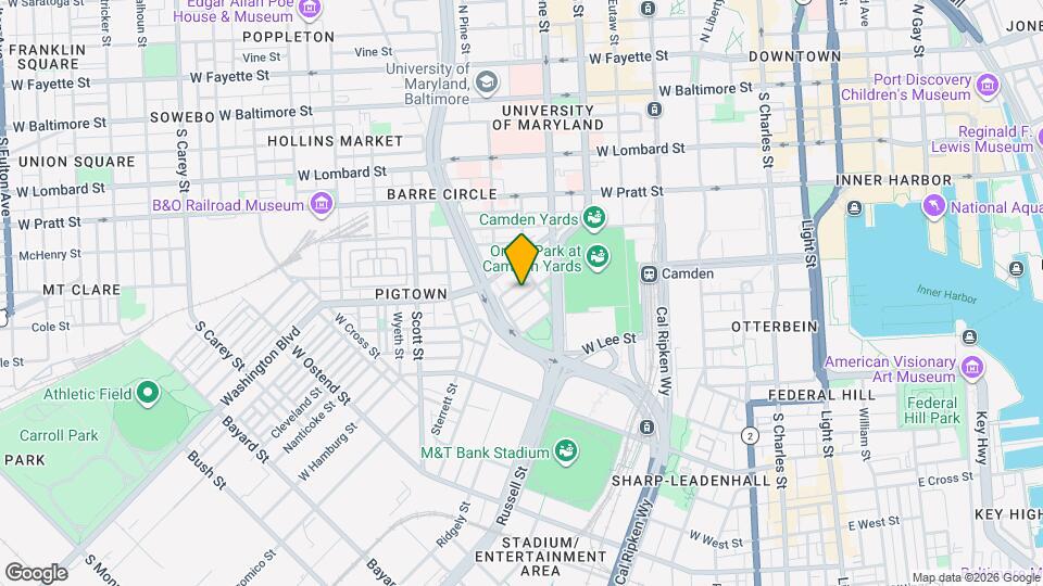 618 South Paca St Map and Location Details