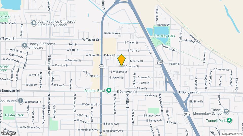 318 E Creston St, Unit 1 bedroom Map and Location Details