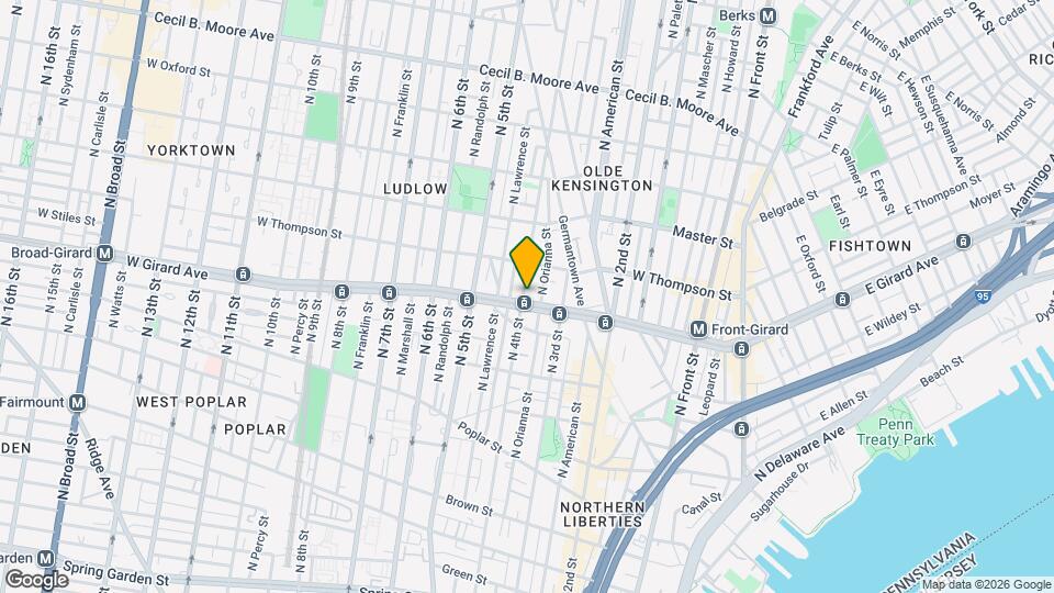 339 W Girard Ave Map and Location Details