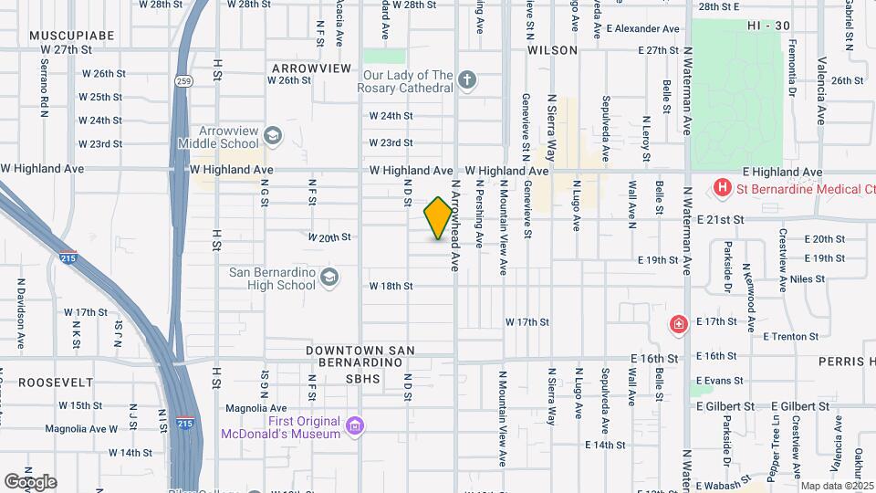 340 W 19th St Mapa y Detalles de la Ubicación
