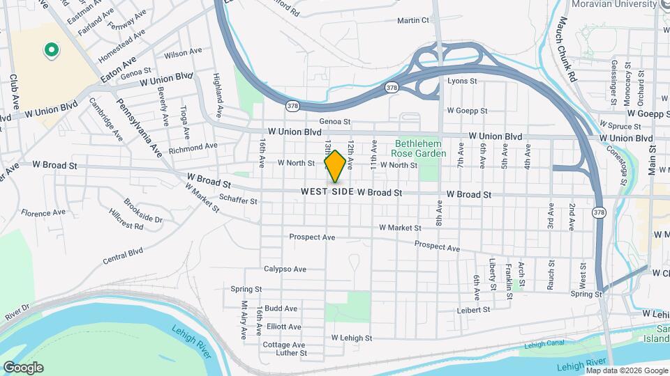 1324 W Broad St Mapa y Detalles de la Ubicación