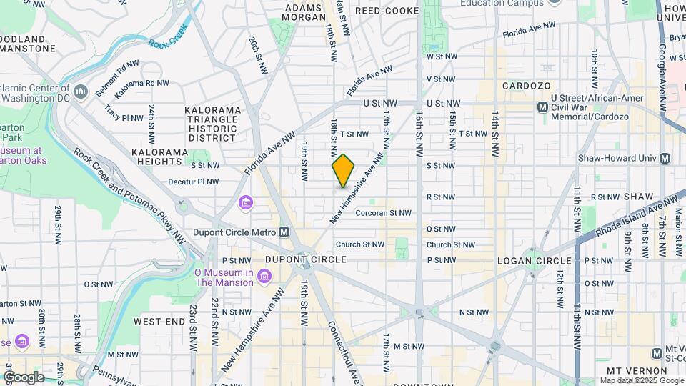 1761 R St NW Mapa y Detalles de la Ubicación